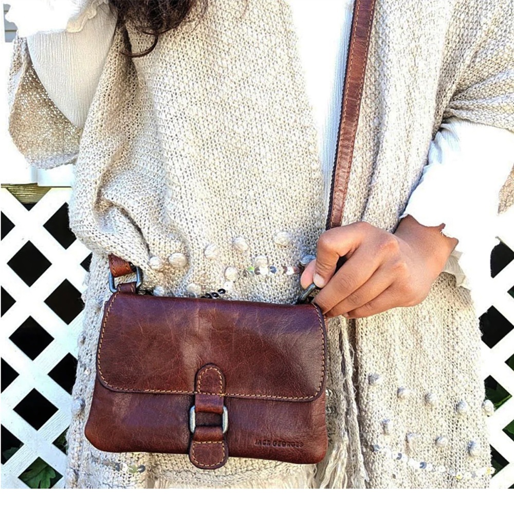 Jack Georges Voyager Mini Red Crossbody Bag